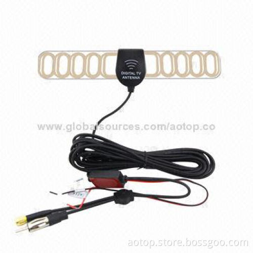 2014 Newest Car Digital Active TV Antenna with VHF/UHF, Brass Connector for Car Digital TV Box